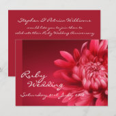 Uitnodiging voor 40-jarig huwelijksjubileum met ro (Voorkant / Achterkant)