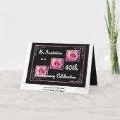 Uitnodiging voor 40-jarig huwelijksjubileum met ro (Achterkant)