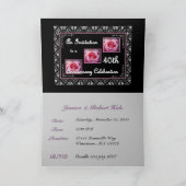 Uitnodiging voor 40-jarig huwelijksjubileum met ro (Binnen)