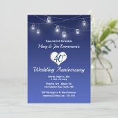Uitnodiging voor 40-jarig huwelijksjubileum -Slier (Staand voorkant)