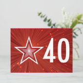 Uitnodiging voor 40-jarig jubileum van Rode Ster m (Staand voorkant)