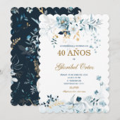 Uitnodiging voor 40-jarige vrouw (Voorkant / Achterkant)