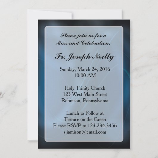 Uitnodiging voor 40e Ordination Jubileum Custom N (Achterkant)