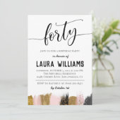 Uitnodiging voor 40e Script Word Birthday (Staand voorkant)