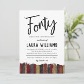 Uitnodiging voor 40e Script Word Birthday (Staand voorkant)