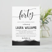 Uitnodiging voor 40e Script Word Birthday (Staand voorkant)