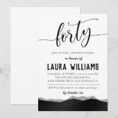 Uitnodiging voor 40e Script Word Birthday (Voorkant / Achterkant)