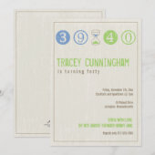 Uitnodiging voor 40e verjaardag - Aanpassen (Voorkant / Achterkant)