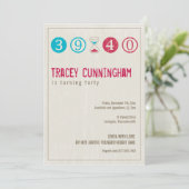 Uitnodiging voor 40e verjaardag - Aanpassen (Staand voorkant)