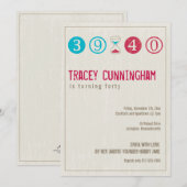 Uitnodiging voor 40e verjaardag - Aanpassen (Voorkant / Achterkant)