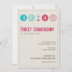 Uitnodiging voor 40e verjaardag - Aanpassen