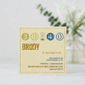 Uitnodiging voor 40e verjaardag - Aanpassen (Staand voorkant)