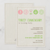 Uitnodiging voor 40e verjaardag - Aanpassen (Voorkant / Achterkant)