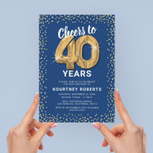 Uitnodiging voor 40e verjaardag Blue Gold