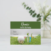 uitnodiging voor 40e verjaardag op groene briefkaart (Staand voorkant)