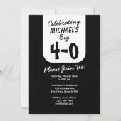 Uitnodiging voor 40e verjaardag vieren (Voorkant)