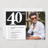 Uitnodiging voor 40e verjaardag voor volwassenen C (Voorkant)