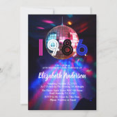 Uitnodiging voor 40e verjaardagsfeest Disco Bal 19 (Voorkant)