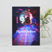 Uitnodiging voor 40e verjaardagsfeest Disco Bal 19 (Staand voorkant)