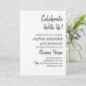 Uitnodiging voor 40ste verjaardag voor volwassenen (Staand voorkant)