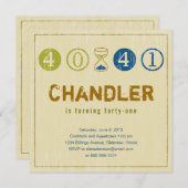 Uitnodiging voor 41e verjaardag - Aanpassen (Voorkant / Achterkant)