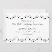 Uitnodiging voor 45-jarig saffieren huwelijksjubil (Voorkant)