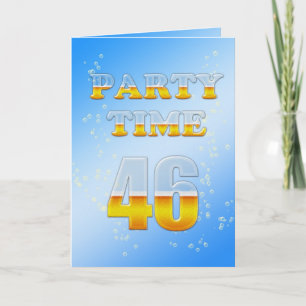 uitnodiging voor 46e verjaardag met veel bier