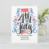 Uitnodiging voor 4 juli (Staand voorkant)