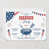 Uitnodiging voor 4 juli BBQ-feest (Voorkant)