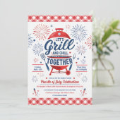 Uitnodiging voor 4 juli BBQ-feest (Staand voorkant)
