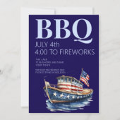 Uitnodiging voor 4 juli BBQ-feest (Voorkant)