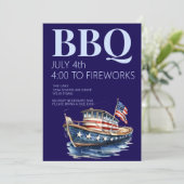 Uitnodiging voor 4 juli BBQ-feest (Staand voorkant)