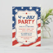 Uitnodiging voor 4 juli BBQ-feest (Staand voorkant)