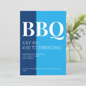 Uitnodiging voor 4 juli BBQ-feest (Staand voorkant)