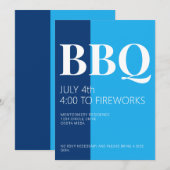 Uitnodiging voor 4 juli BBQ-feest (Voorkant / Achterkant)