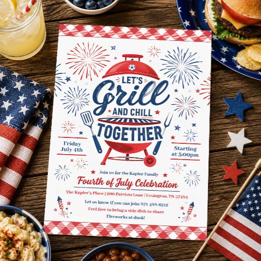 Uitnodiging voor 4 juli BBQ-feest