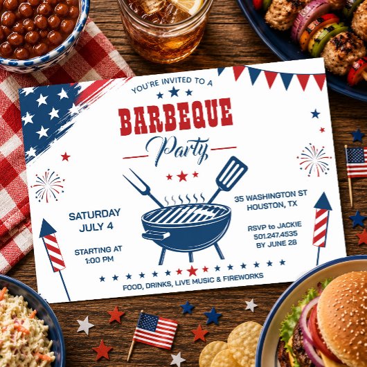 Uitnodiging voor 4 juli BBQ-feest
