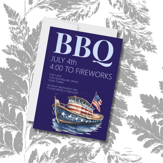 Uitnodiging voor 4 juli BBQ-feest