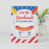 Uitnodiging voor 4 juli BBQ-feest (Staand voorkant)