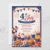 Uitnodiging voor 4 juli BBQ Picknick Feest (Achterkant)