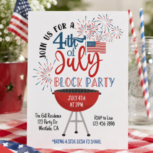Uitnodiging voor 4 juli Block Party