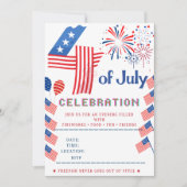 Uitnodiging voor 4 juli-feest (Voorkant)