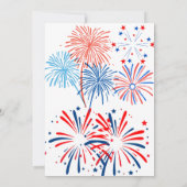 Uitnodiging voor 4 juli-feest – Patriottisch rood, (Achterkant)