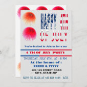 ‎Uitnodiging voor 4 juli-feest‎ Uitnodiging (Voorkant / Achterkant)