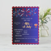 Uitnodiging voor 4 juli-feestje (Staand voorkant)