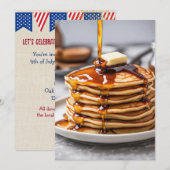 Uitnodiging voor 4 juli pannenkoekenontbijt (Voorkant / Achterkant)
