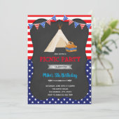 Uitnodiging voor 4 juli picknickfeestje (Staand voorkant)