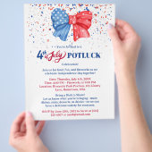 Uitnodiging voor 4 juli-potluck flyer (Hand)