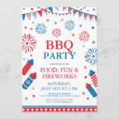 Uitnodiging voor 4 juli-themafeest (Voorkant)