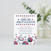 Uitnodiging voor 4 juli viering (Staand voorkant)